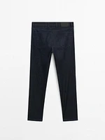 Lightweight slim fit denim trousers