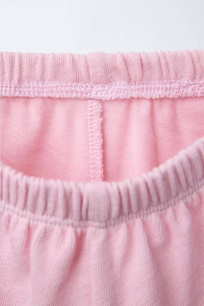PLAIN T-SHIRT AND BERMUDA SET