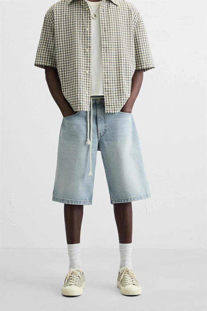 BERMUDA DENIM BAGGY FIT DÉLAVÉ