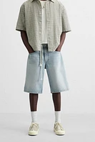 BERMUDA DENIM BAGGY FIT DÉLAVÉ