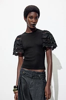 EMBROIDERED SLEEVE SHIRT