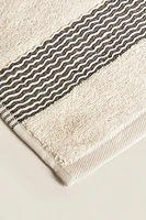 COTTON BATH TOWEL WITH PLEATED BORDER