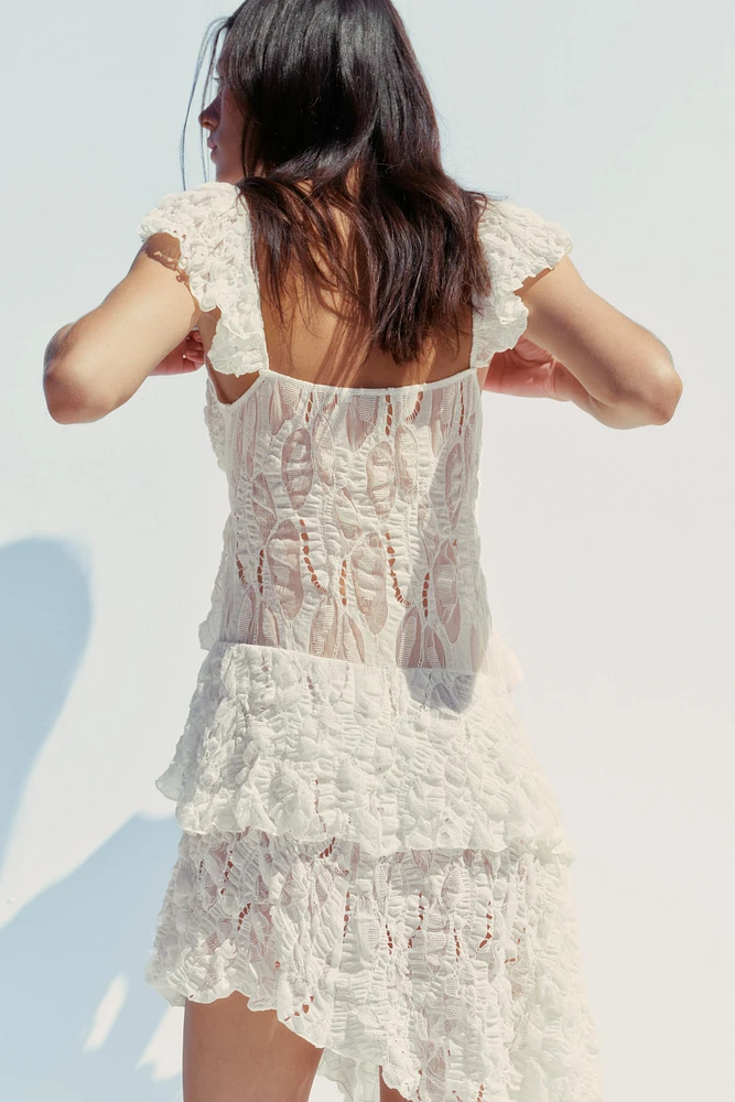 ROBE VOLANTS DENTELLE