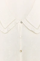 EMBROIDERED PETER PAN COLLAR TOP