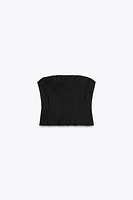 TOP BUSTIER À PLIS