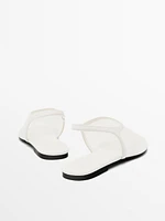 Mesh slingback ballet flats