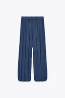 TEXTURED BALLOON PANTS