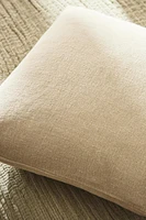 JUTE AND COTTON THROW PILLOW COVER