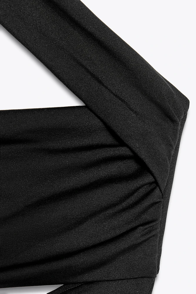 BODY EN POLYAMIDE ASYMÉTRIQUE CUT OUT