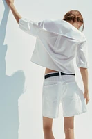 BIB COLLAR POPLIN SHIRT