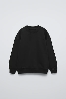 PLAIN EMBROIDERED SWEATSHIRT