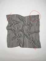 100% silk striped scarf