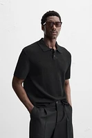 REGULAR FIT TEXTURED POLO SHIRT