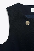 GILET CROISÉ PATTES DE BOUTONNAGE
