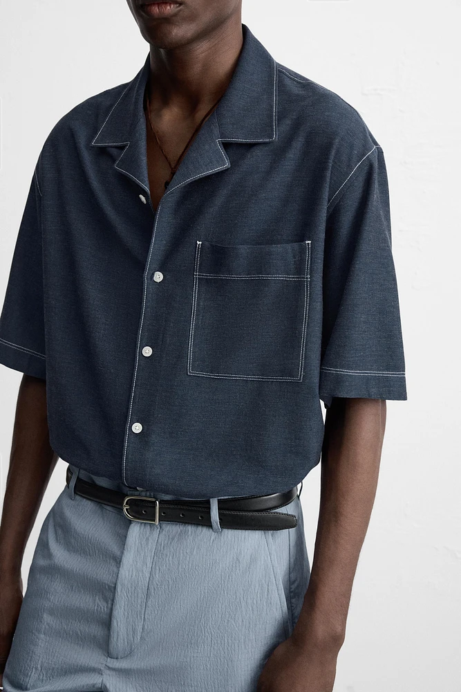 CHEMISE SURPIQÛRES CONTRASTE