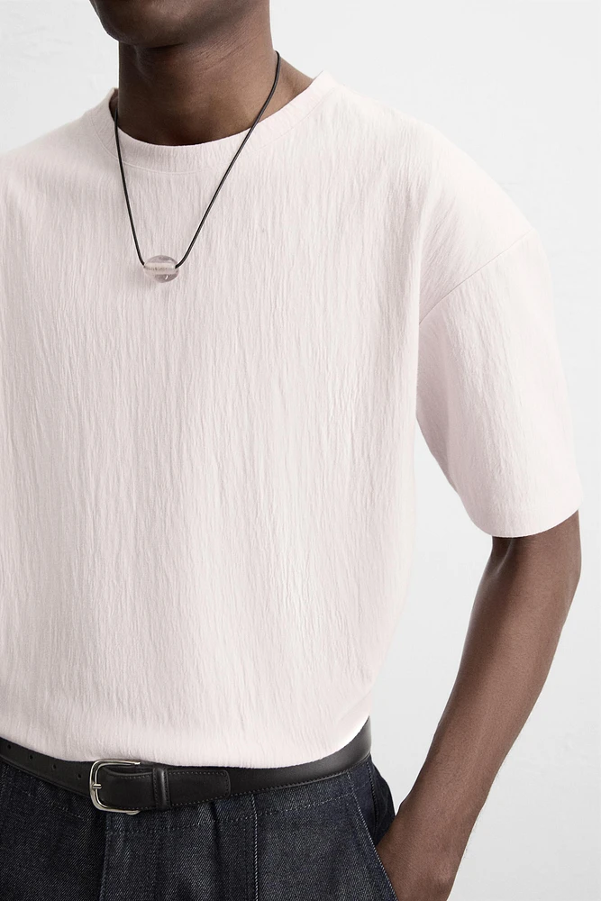 RELAXED FIT STRUCTURED T-SHIRT