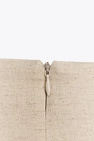 JUPE MIDI BOUCLE EN LIN