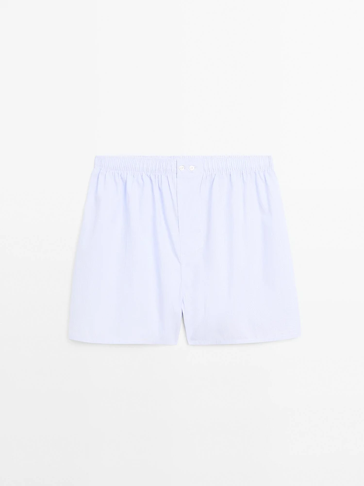 100% cotton micro-striped boxers
