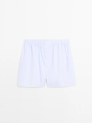 100% cotton micro-striped boxers