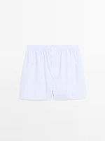 100% cotton micro-striped boxers