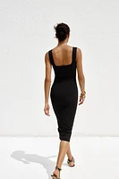 STRETCH SQUARE NECK DRESS