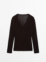 Pull coton en maille moulinée