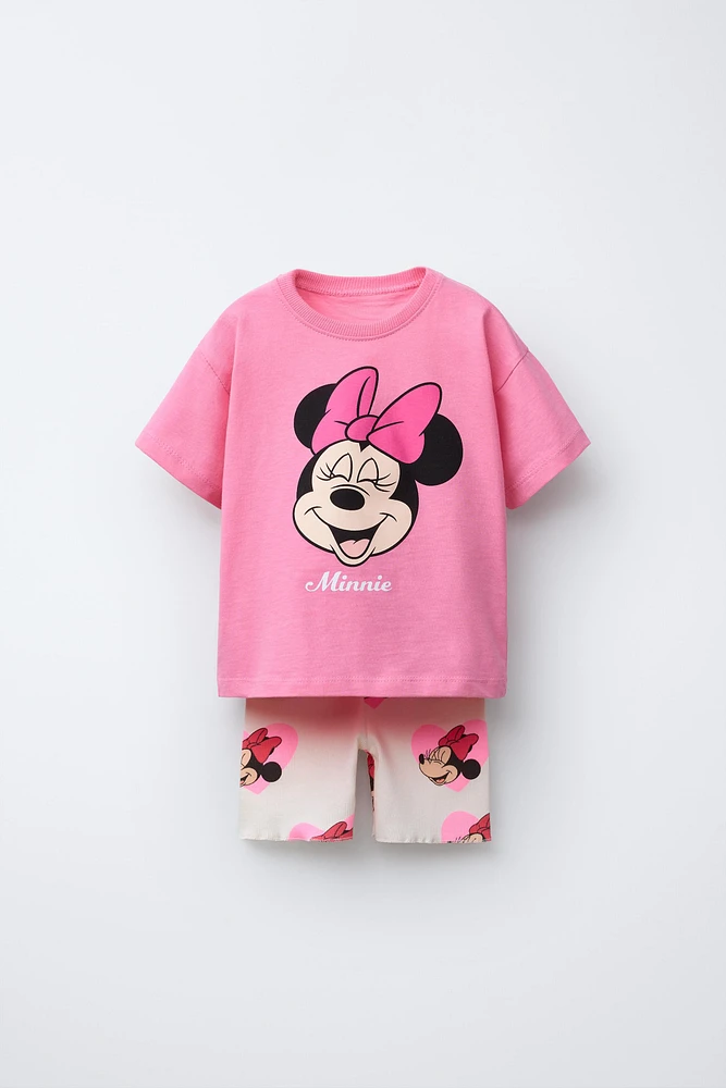 MINNIE MOUSE © DISNEY T-SHIRT AND BIKER LEGGINGS SET