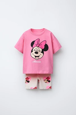 ENSEMBLE DE JOGGING T-SHIRT ET LEGGING CYCLISTE MINNIE MOUSE © DISNEY