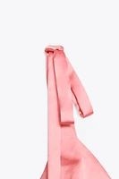 SATIN EFFECT BOW TOP