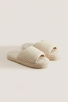 FLATFORM TERRYCLOTH SLIPPERS