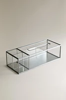 GLASS AND METAL MULTI-PURPOSE TISSUE BOX