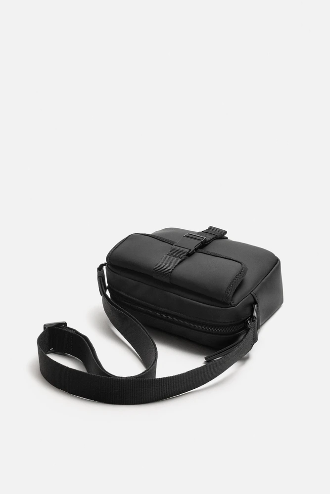 RUBBERIZED CROSSBODY BAG