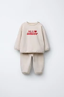 ALL AMOR SWEATSHIRT AND JOGGER PANTS SET