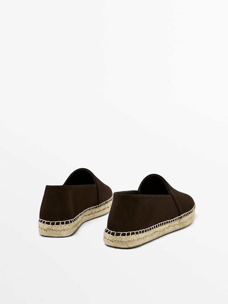 Espadrilles en croûte de cuir