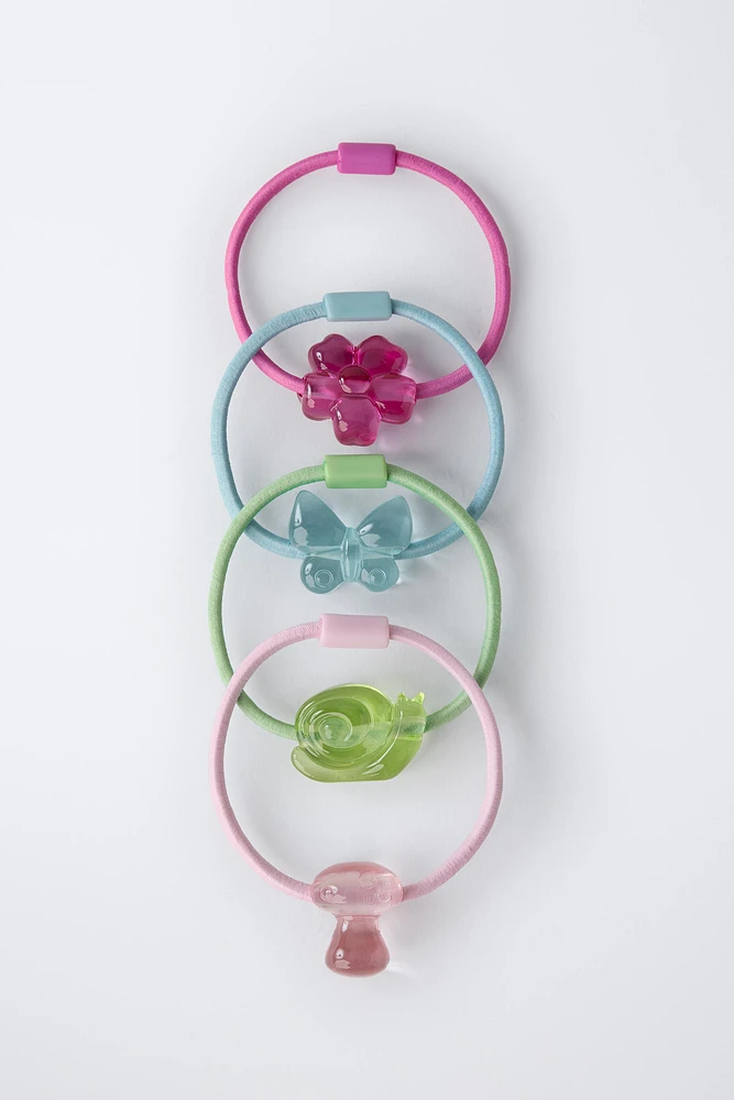 FOUR-PACK OF SHAPE HAIR TIES