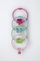 FOUR-PACK OF SHAPE HAIR TIES