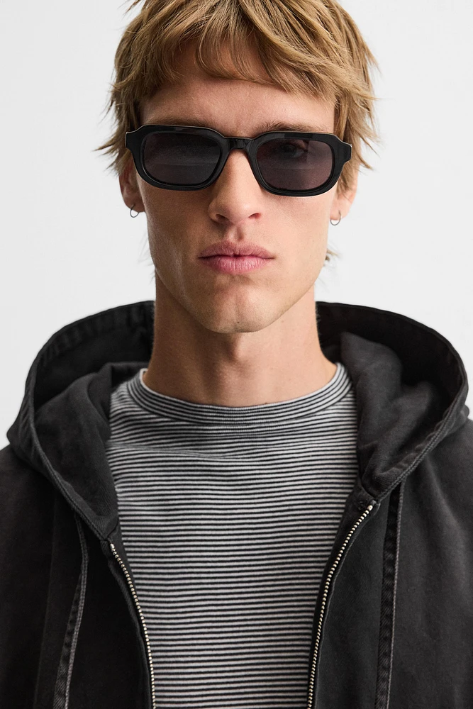 HOODED DENIM JACKET