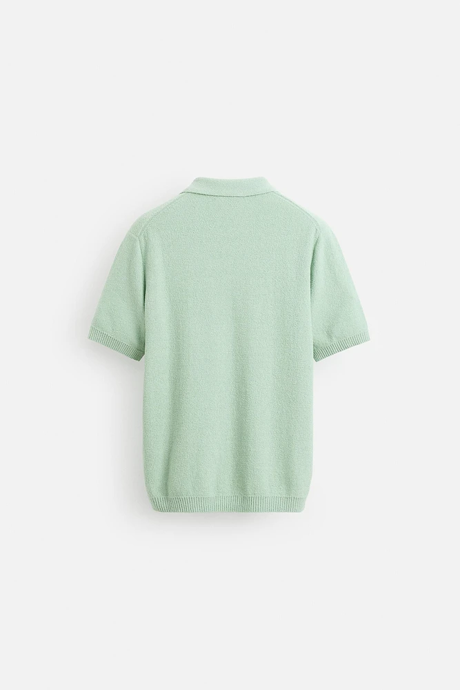 POLO EN MAILLE TEXTURÉE