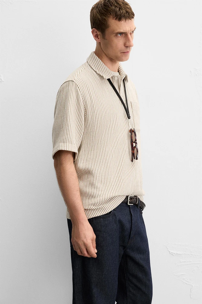 TEXTURED POLO SHIRT