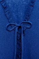 GILET EN MAILLE À VOLANTS