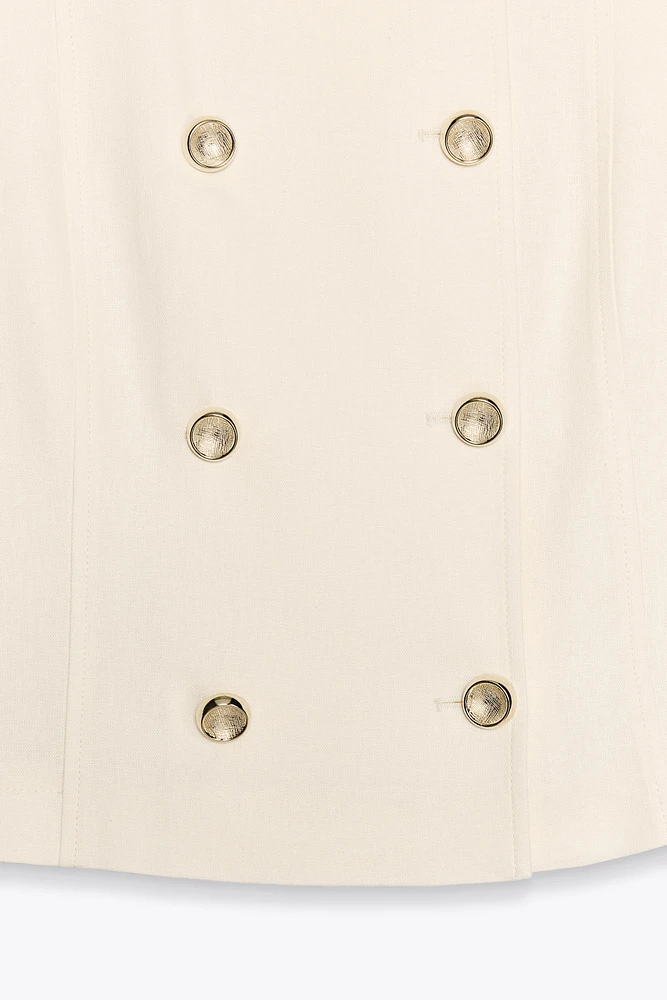 LINEN DOUBLE BREASTED VEST