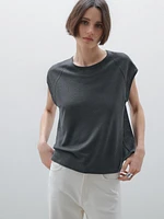 100% linen lightweight ribbed T-shirt