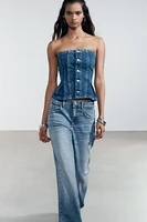 TRF MID-RISE WIDE LEG JEANS