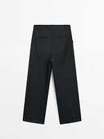 Pantalon straight en laine froide