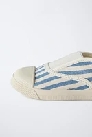 STRIPED COTTON SNEAKERS