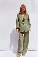PERFORATED EMBROIDERY BLAZER
