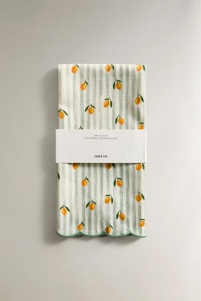 TORCHON CUISINE COTON CITRONS