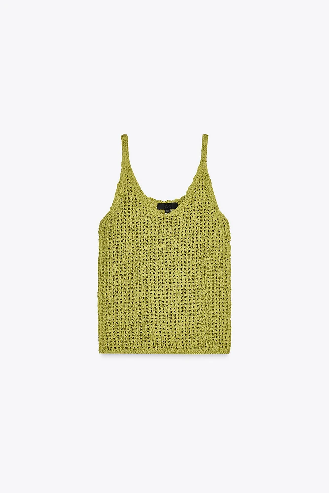 TOP EN MAILLE RUBANS