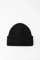 TURNED-UP KNIT BEANIE