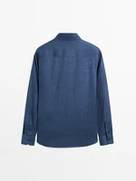 100% linen slim fit shirt